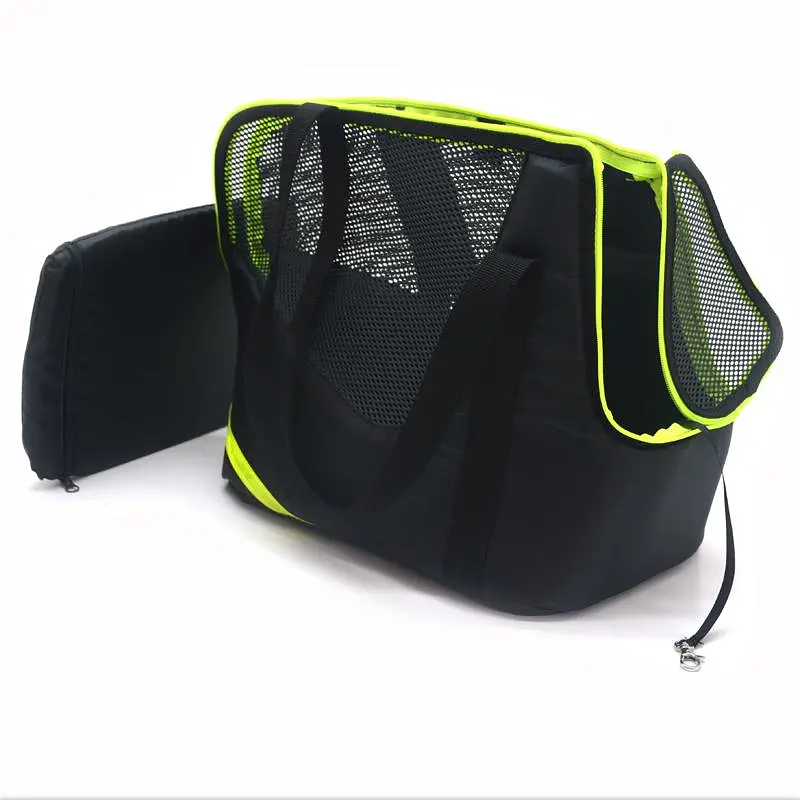 Сумка-переноска Zoo-hunt для котів та дрібних собак Спорт чорна №0 23х35х31 см - фото 4