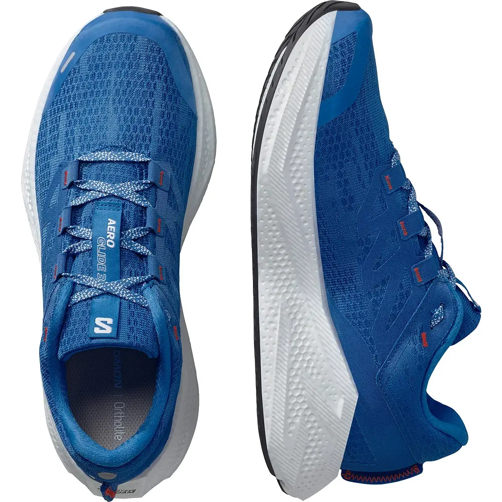 Кроссовки Salomon outdoor Aero Glide 3 9.5 French Blue/White/Cherry Tomato - фото 5
