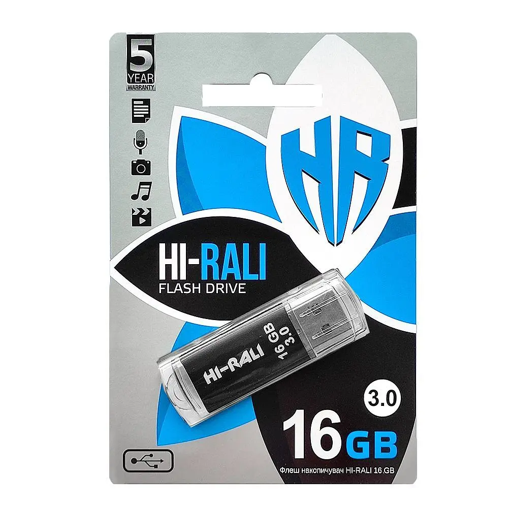Флеш-накопичувач USB3.0 16GB Hi-Rali Rocket Series Black (HI-16GB3VCBK) - фото 7