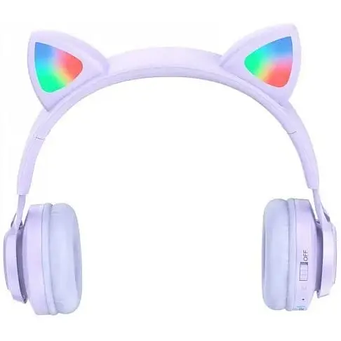 Бездротові навушники Hoco W39 Cat Ear Bluetooth блакитні 6931474779250 - фото 4