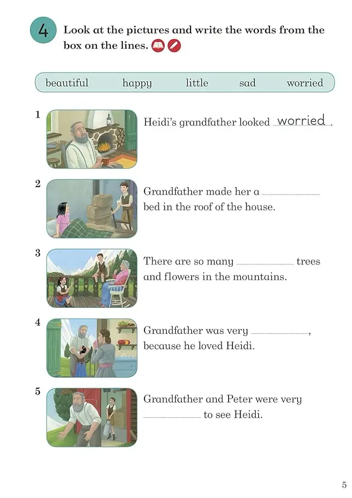 Ladybird Readers 4 Heidi Activity Book - фото 5