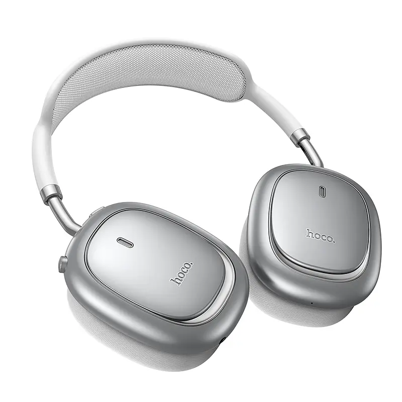 Бездротові накладні навушники HOCO W68 Calma ANC noise-canceling BT headphones(App) Silver (6942007674010) - фото 3