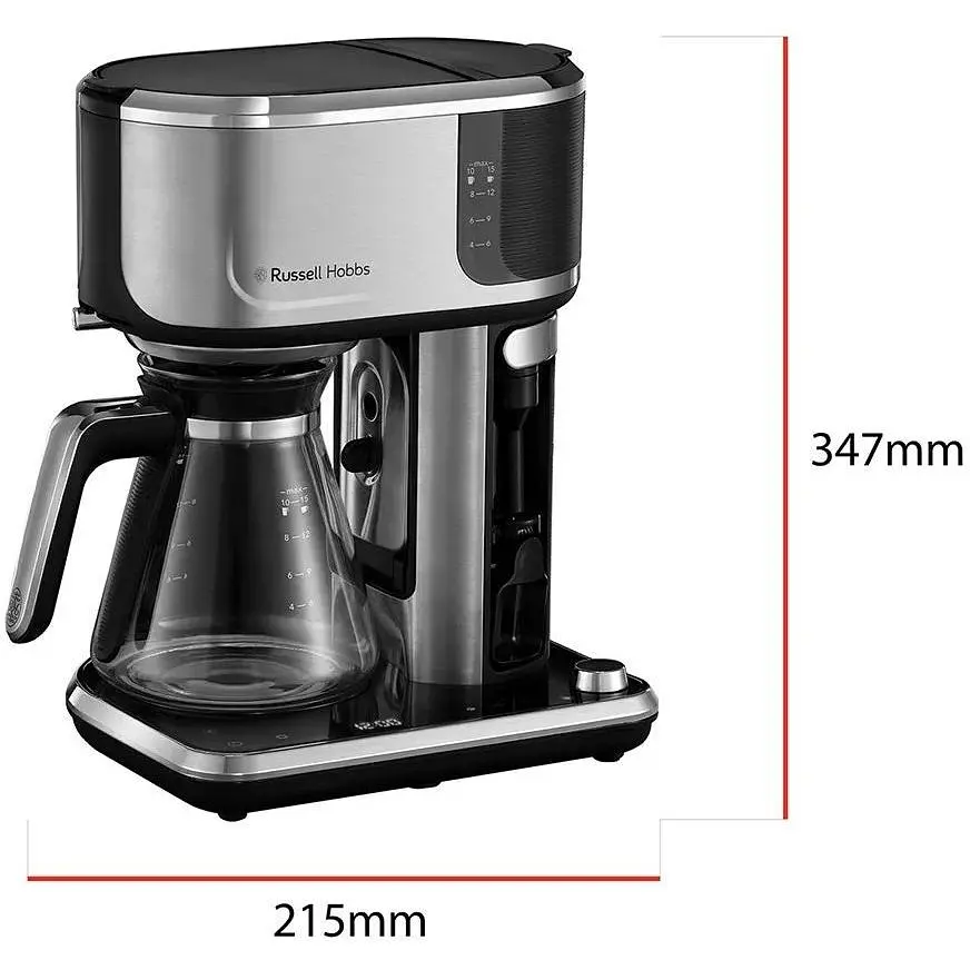Кофеварка Russell Hobbs Attentiv Coffee Bar капельная 1.5 л черно-серебристая (26230-56) - фото 4