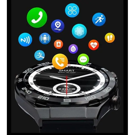 Чоловічий наручний розумний годинник Smart Ulpamate з GPS (Black) - фото 10
