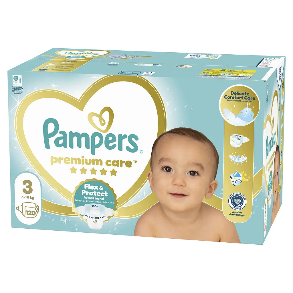 Підгузки Pampers Premium Care Розмір 3 (6-10 кг) 120 шт. - фото 2