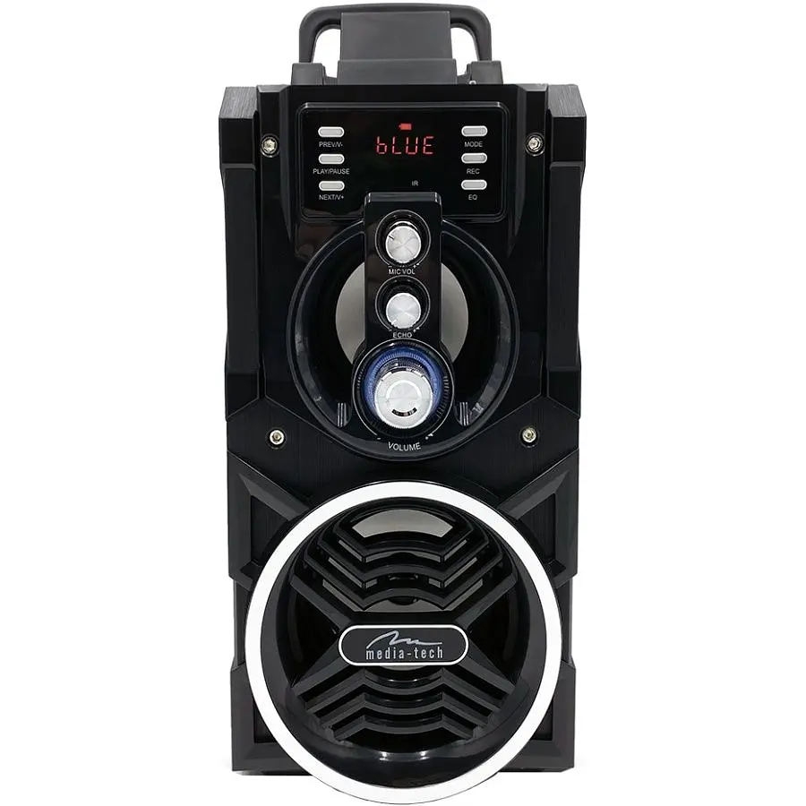 Акустична система 1.0 Media-Tech 18W, Bluetooth/FM/AUX/SD/USB/КАРАОКЕ чорна (MT3150) - фото 7