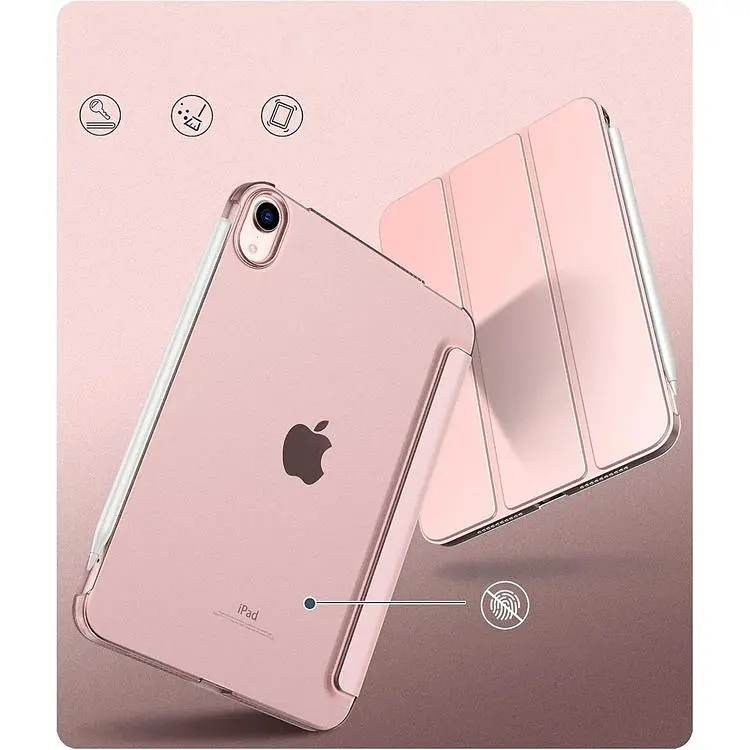 Чохол-книжка BeCover Tri Fold Hard для Apple iPad Mini 7 2024 Rose Gold (712456) - фото 2