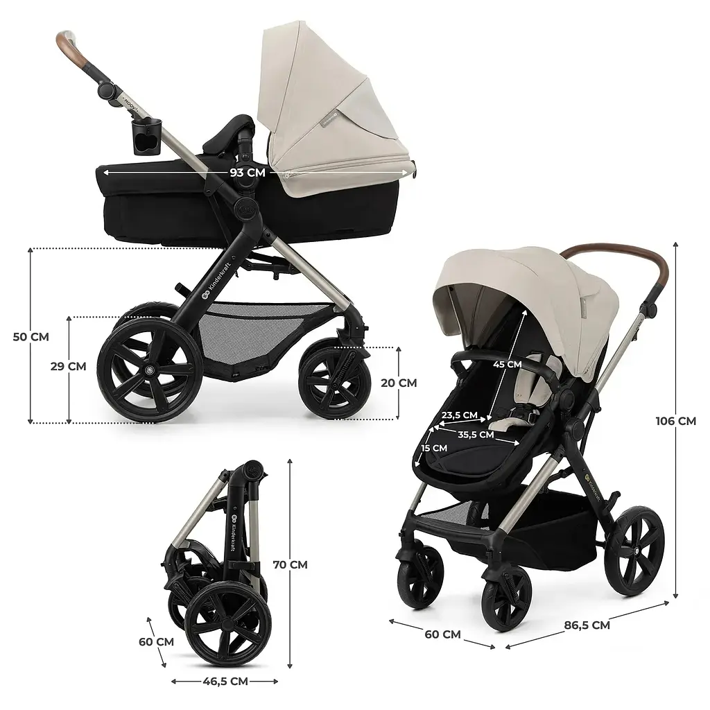Універсальна коляска 3 в 1 Kinderkraft Moov 2 Moonlight Gray (KSMOOV02GRYEV00) - фото 14