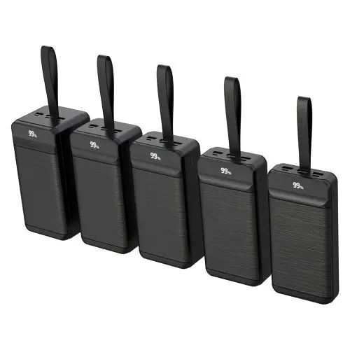 Универсальная мобильная батарея XO PR159 Fast-charging with light PD20W/QC22.5W 60 000 mAh Черный - фото 2