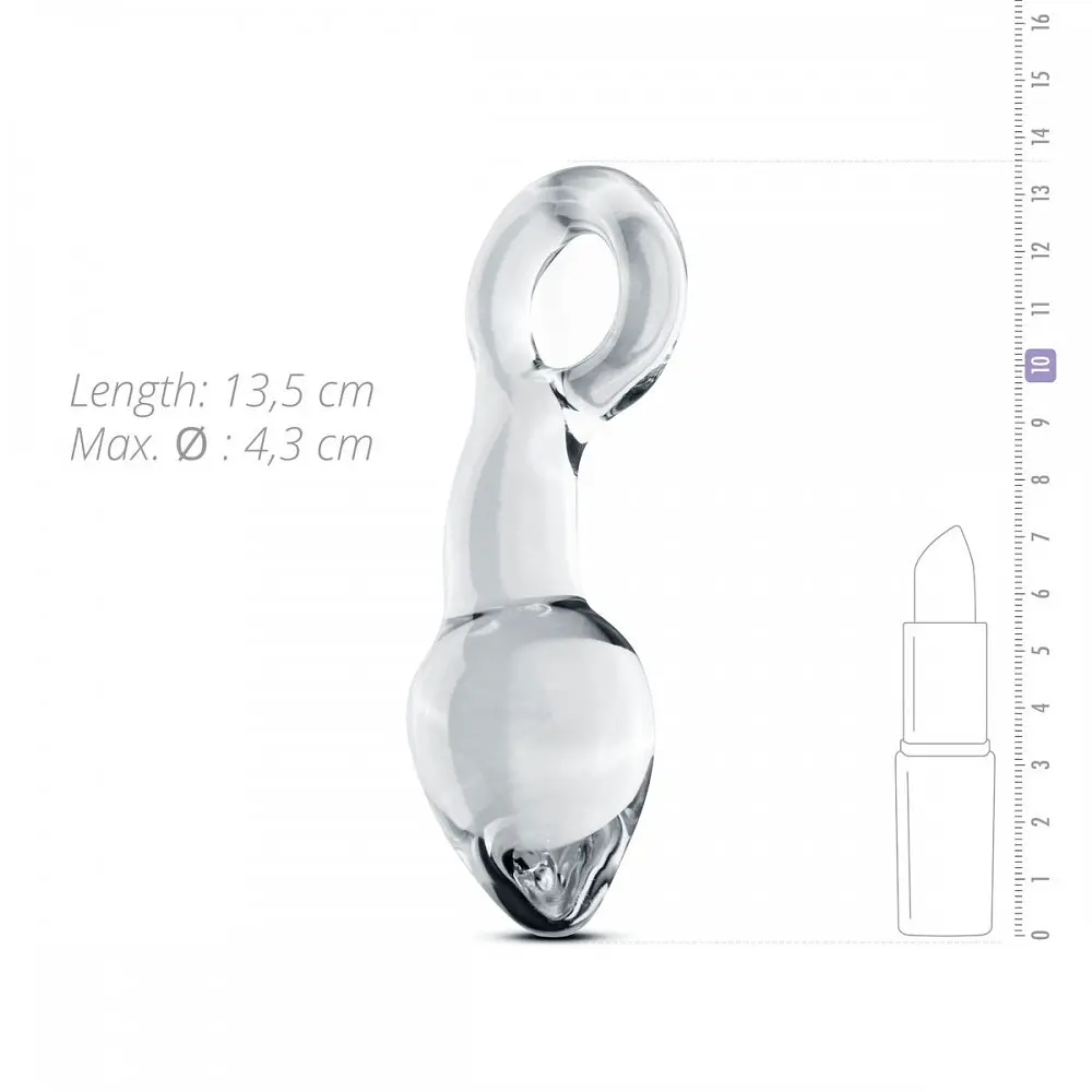 Скляний стимулятор простати, 13.5х4.3 см Gildo Glass Prostate Plug No.13 - фото 4