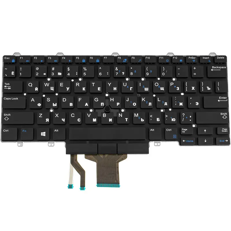 Клавіатура для ноутбука DELL (Latitude: E5470, E7470) rus, black, без фрейма, без підсвічування, з джойстиком - фото 2