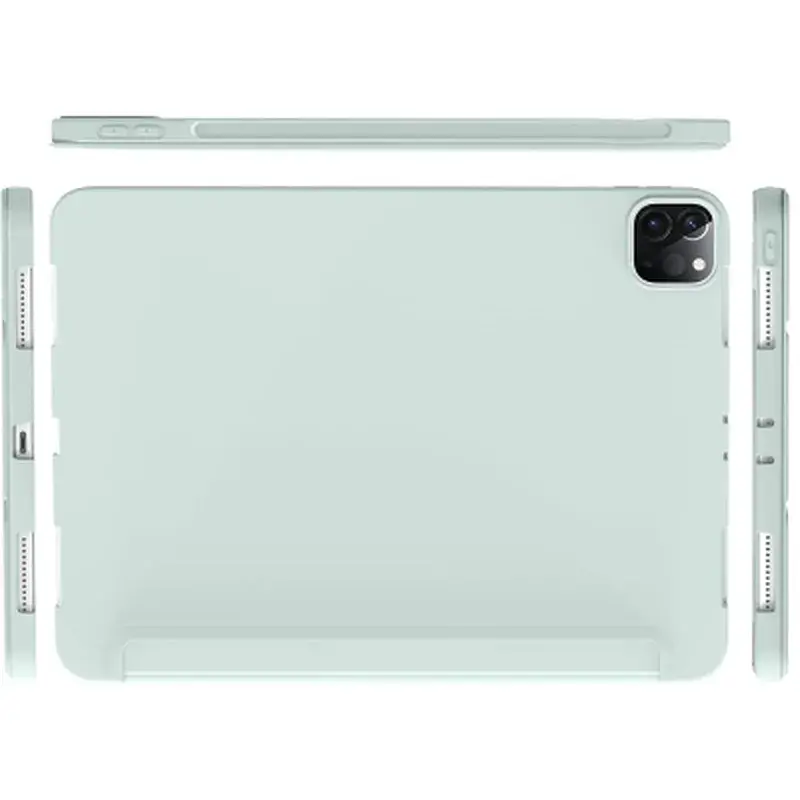 Чохол до планшета BeCover Tri Fold Soft TPU Silicone Apple iPad Pro 12.9 2020/2021/2022 Light Green (711738) - фото 2