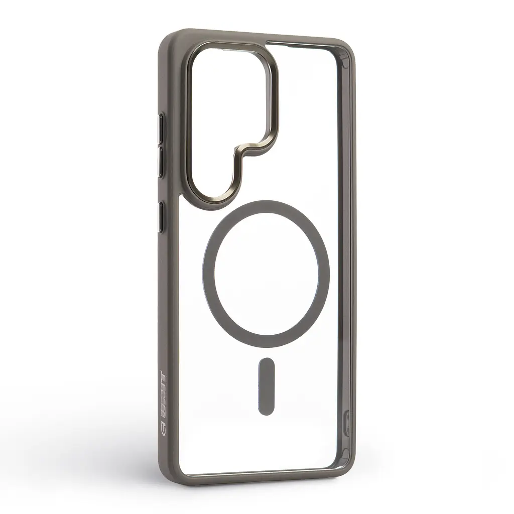 Чехол для Samsung Galaxy S26 Ultra 5G, Unit MagSafe, серый, прозрачный, магсейф, противоударный, магнитный, панель-накладка с поддержкой MagSafe, с поддержкой беспроводной зарядки, TPU+PC, защита всего корпуса, ударостойкий, ArmorStandart (ARM88840) - фото 2