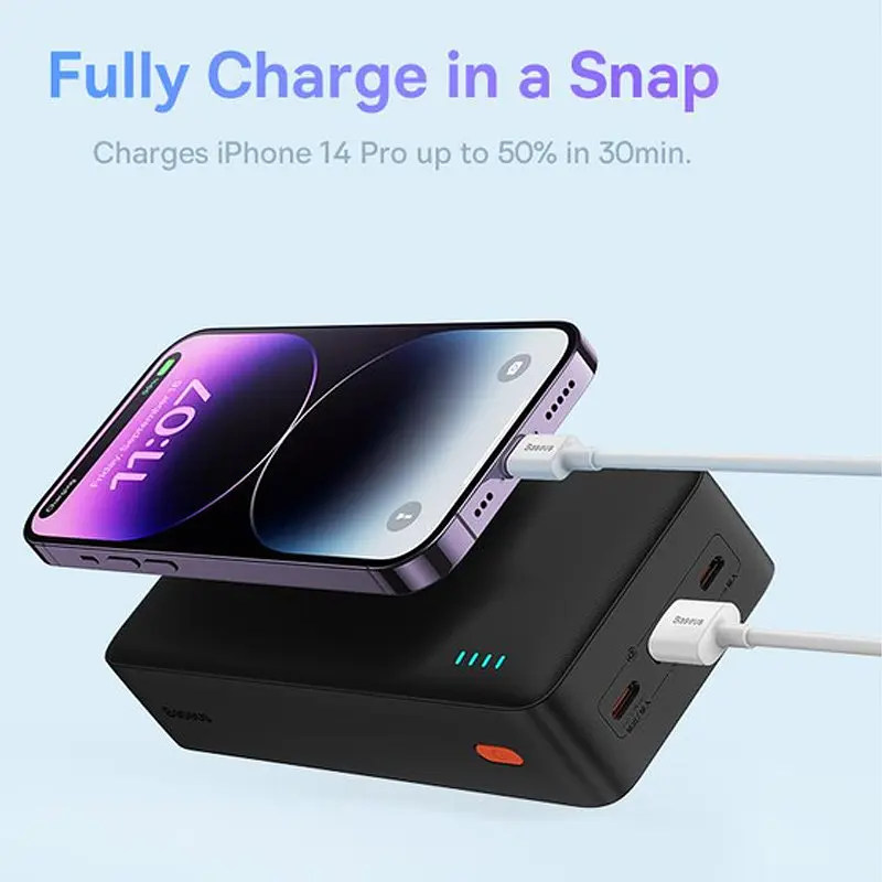 Портативний ЗП Baseus Airpow 20W 30000mAh (PPQD09010) Black - фото 5