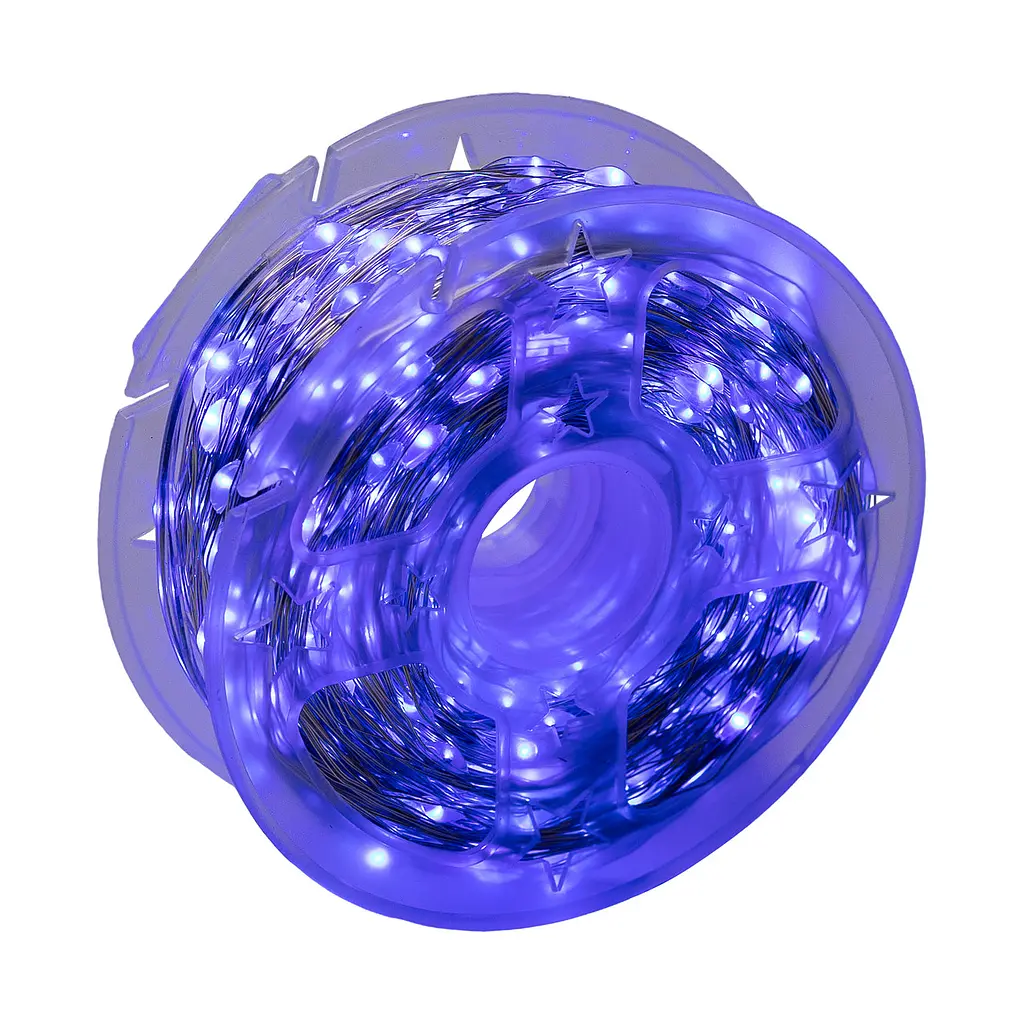 Гірлянда Роса нитка 1000 LED довжина 100 м від мережі, синій GarlandoPro 1000L100MWBL - фото 23