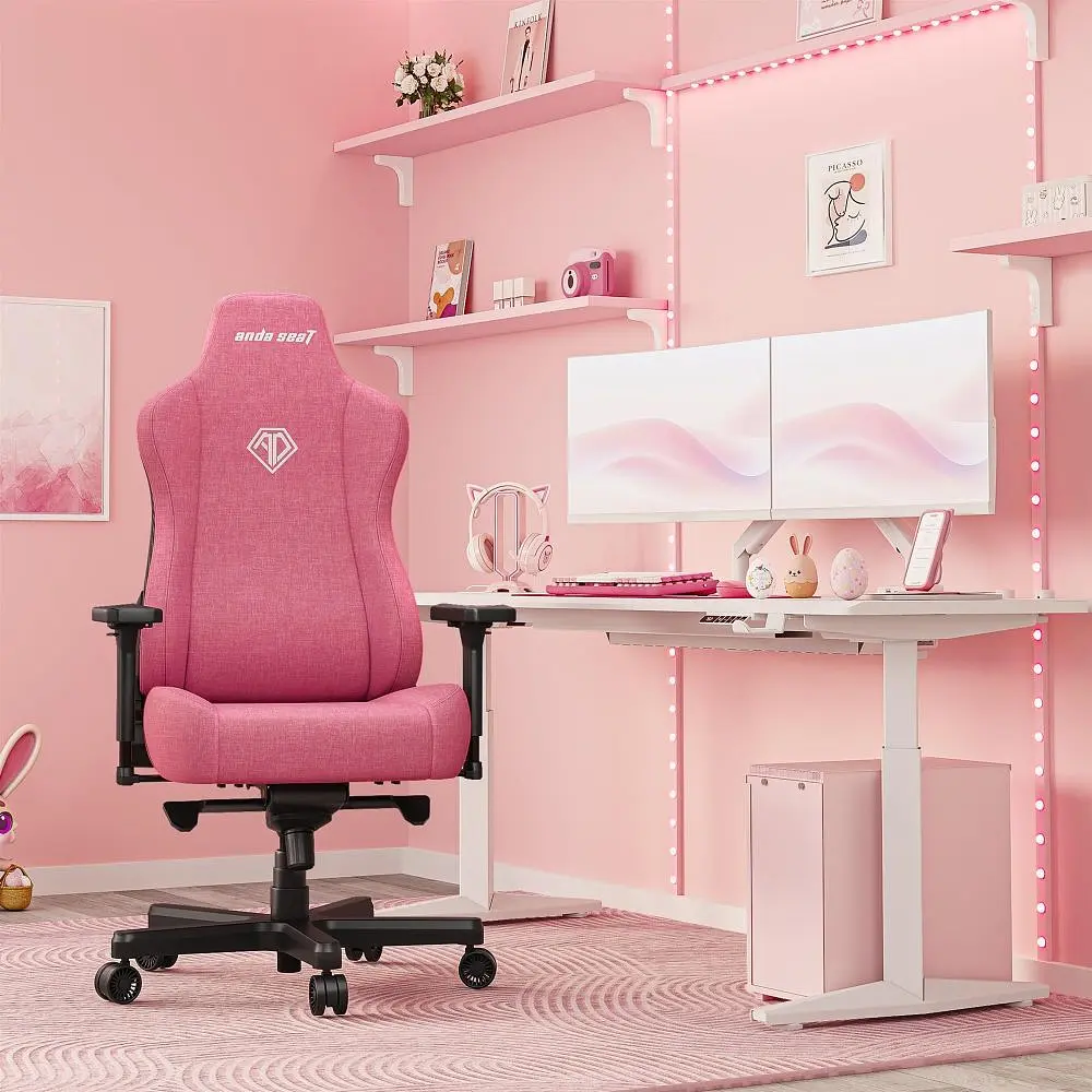 Кресло для геймеров Anda Seat Kaiser 3E XL Pink Fabric (AD23YC-XL-09-P-CF-P01) - фото 2