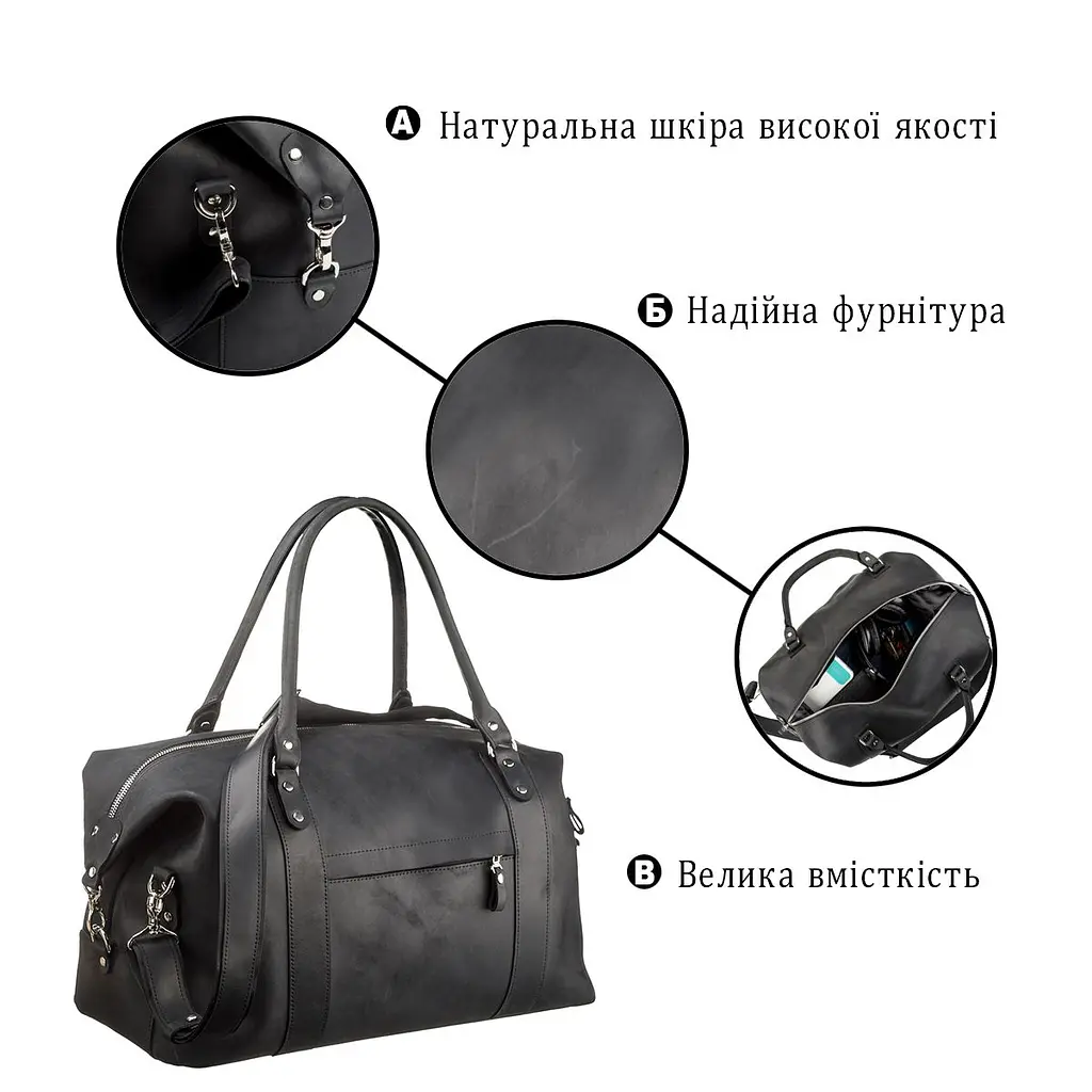Сумка дорожня SHVIGEL 15302 чорна - фото 4
