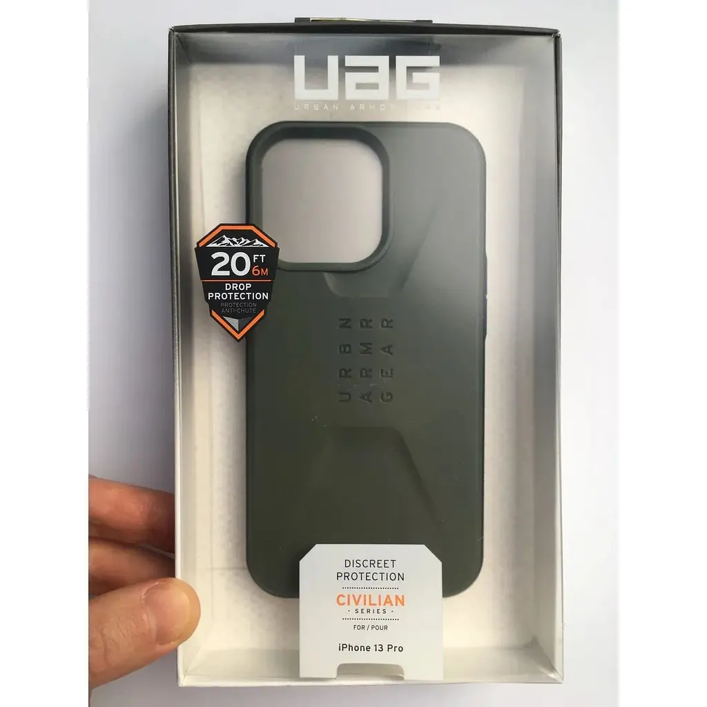 Оригинальный проивоударный чехол UAG Civilian для iPhone 13 Pro (6.1") Olive (11315D117272) - фото 4
