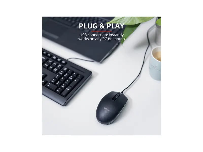 Миша Trust BASI USB BLACK (24271) - фото 2