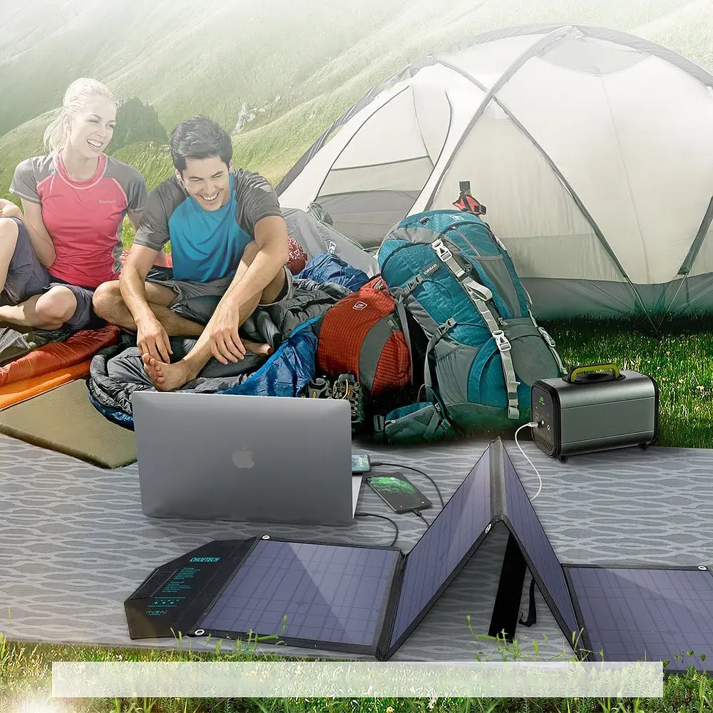 Портативна сонячна панель Choetech Portable Solar Charger SC007 (80W) [75956] - фото 8
