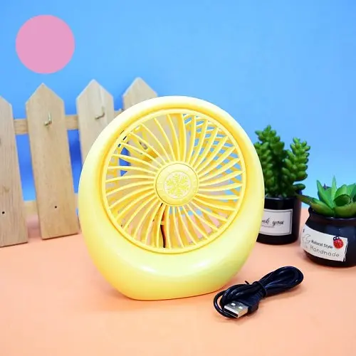 Вентилятор акумуляторний Mini Fan SQ 1978 жовтий - фото 4