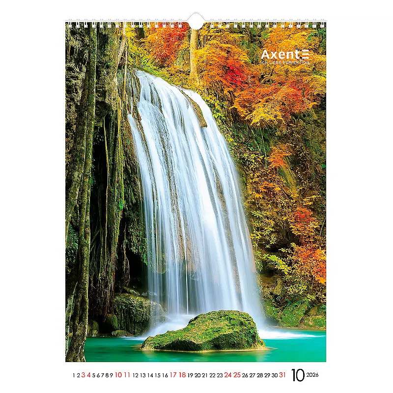 Календар настінний Axent А3 Waterfalls 2026 рік (8804-26-2-A) - фото 11