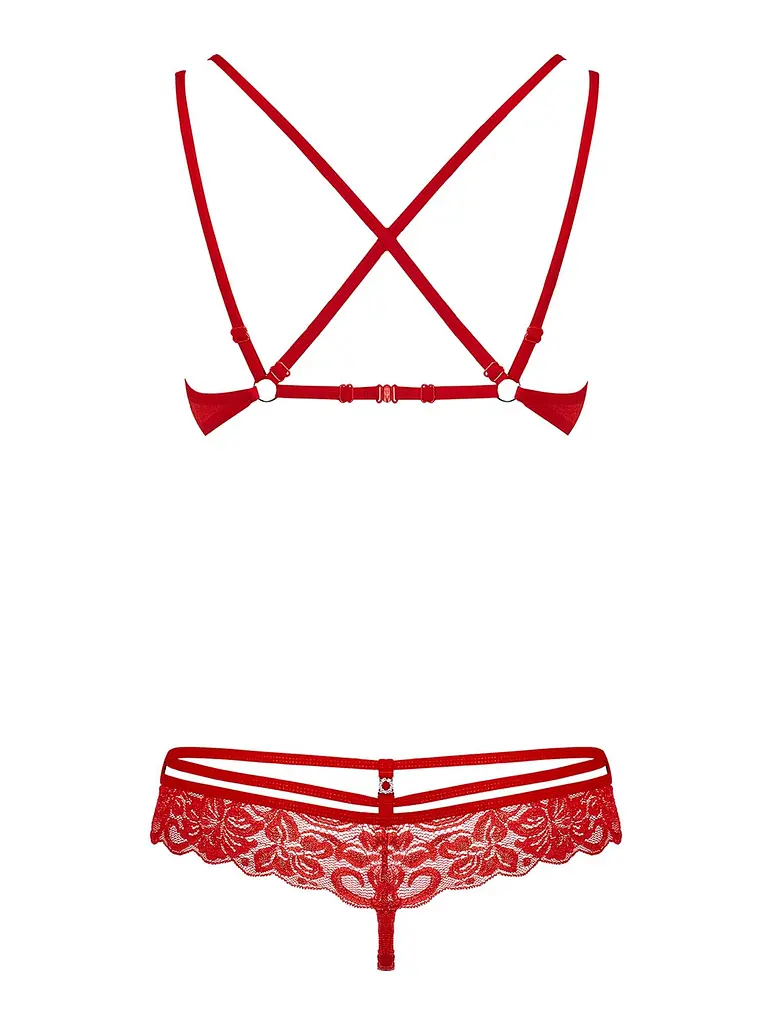 Комплект белья Obsessive 860-SET-1 L/XL красный - фото 6