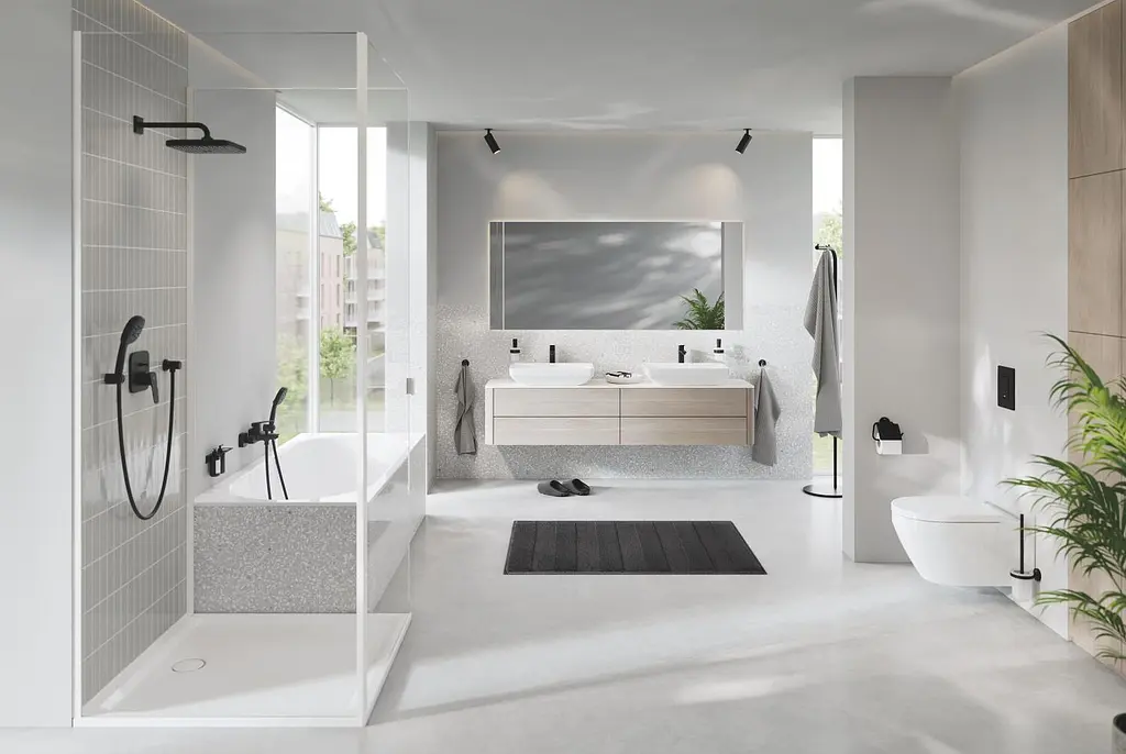 Смеситель для ванны Grohe Cubeo 1018132430 Черный матовый - фото 8