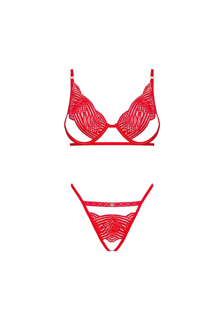 Комплект белья Obsessive Mellania L/XL красный - фото 6