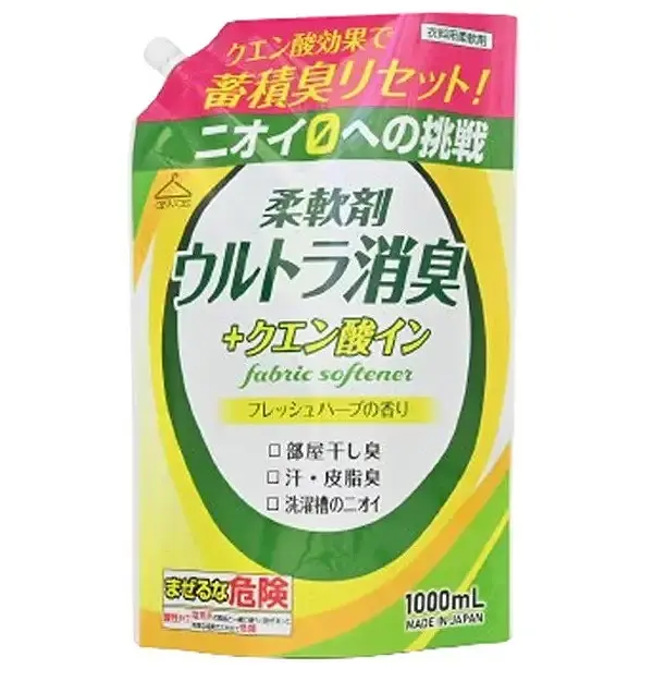 Японський ультрадезодоруючий кондиціонер для білизни Rocket Soap з лимонною кислотою 1000 мл (поповнення) - фото 2