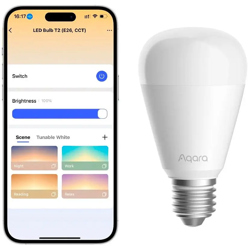 Розумна лампочка Aqara Smart LED Bulb T2 White (LB-L02E) [137667] - фото 2