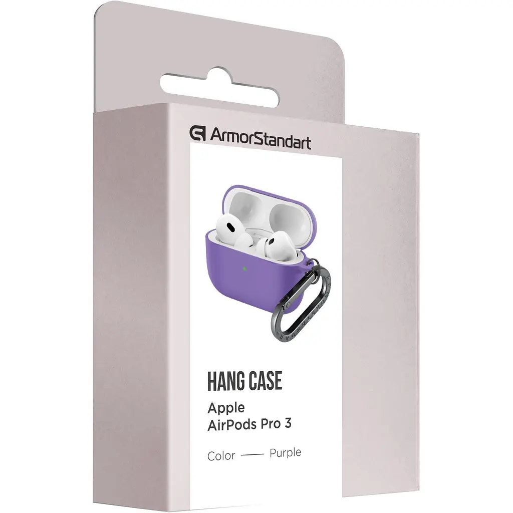 Чехол ArmorStandart Hang Case для Apple AirPods Pro 3 Purple (ARM88281) [149504] - фото 3