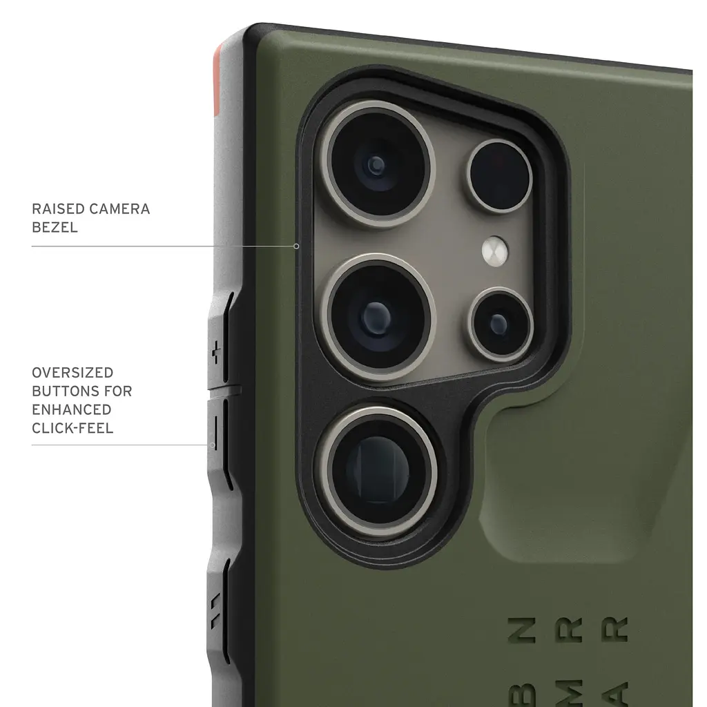 Оригинальный противоударный чехол UAG Civilian для Samsung Galaxy S24 Ultra (6.8") Olive 214439117272 - фото 5