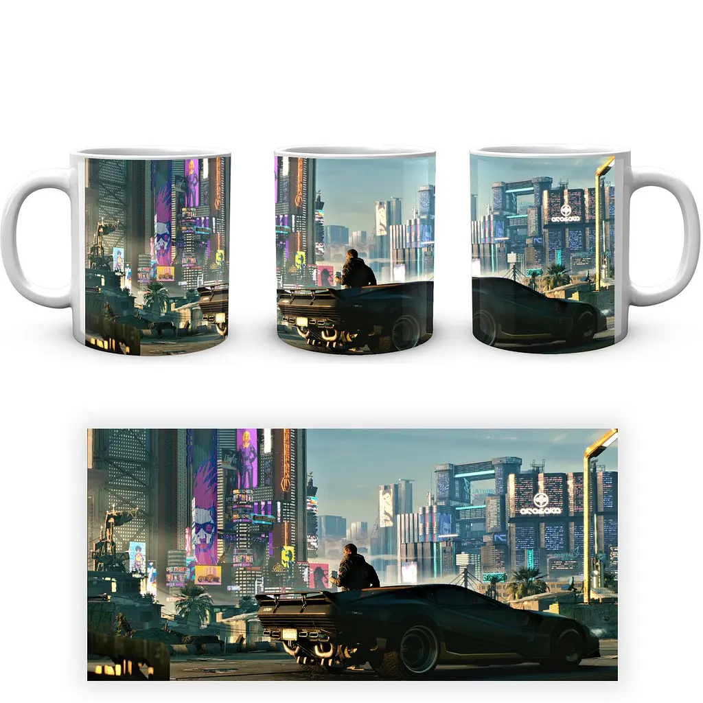 Кухоль GeekLand Cyberpunk 2077 Кіберпанк 2077 CY 02.589 330 мл білий - фото 4