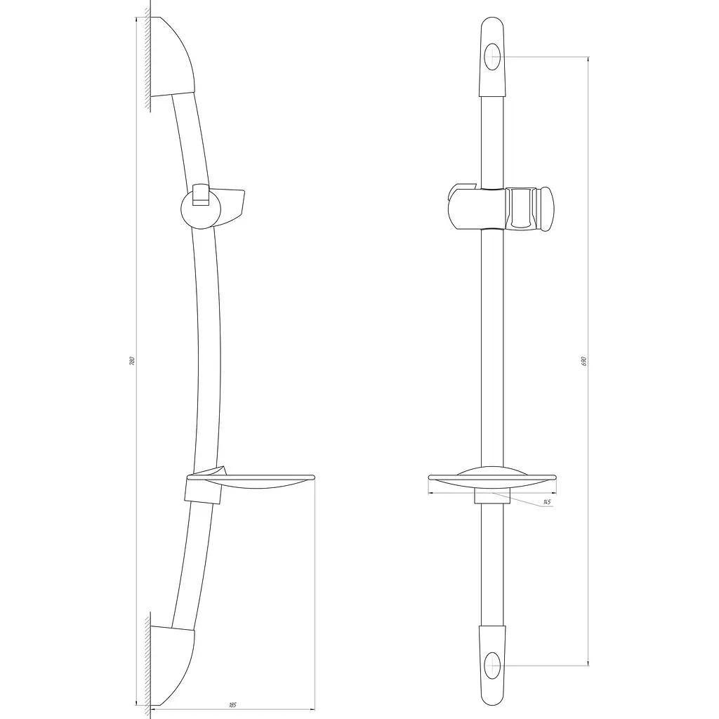 Душевая стойка Dishi L106C Хром - фото 6
