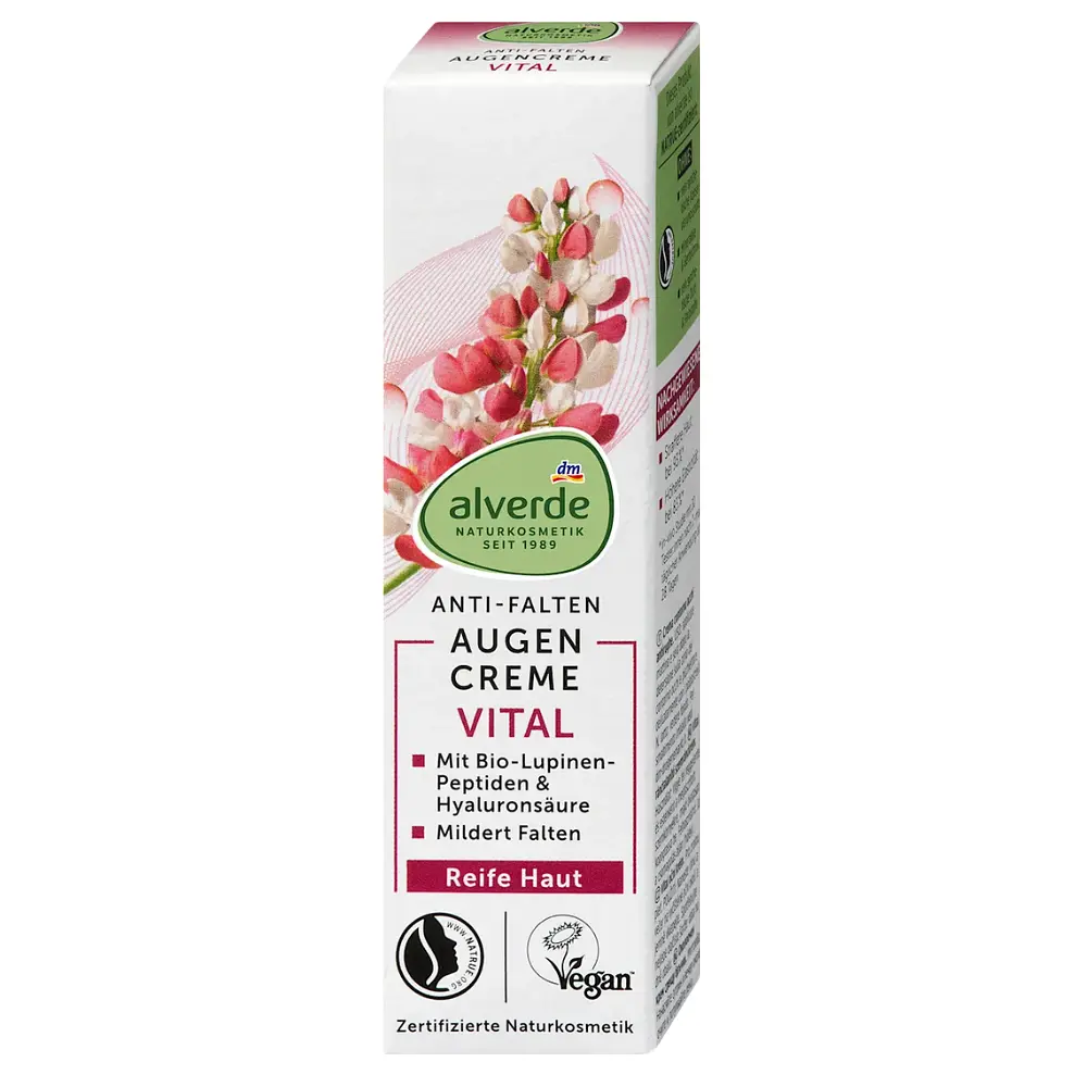 Крем Alverde Naturkosmetik вітамінний для шкіри під очима з органічним люпином 15 мл - фото 2