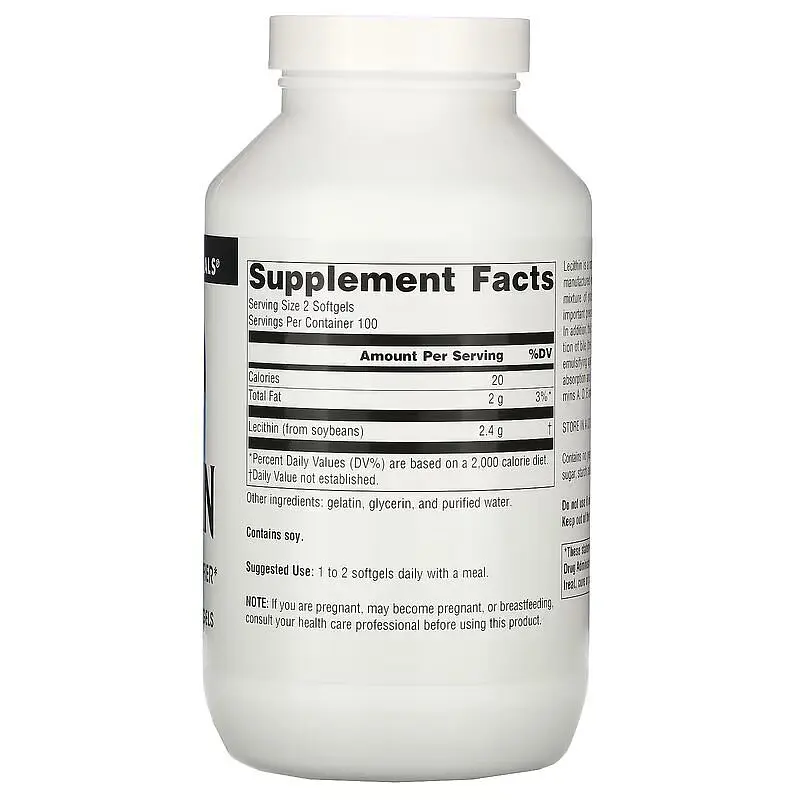 Лецитин Source Naturals Lecithin 1200 mg, 200 капсул - фото 2