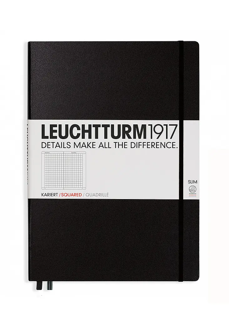 Блокнот Leuchtturm1917 Master Slim A4+, чорний, клітинка (310174) - фото 7