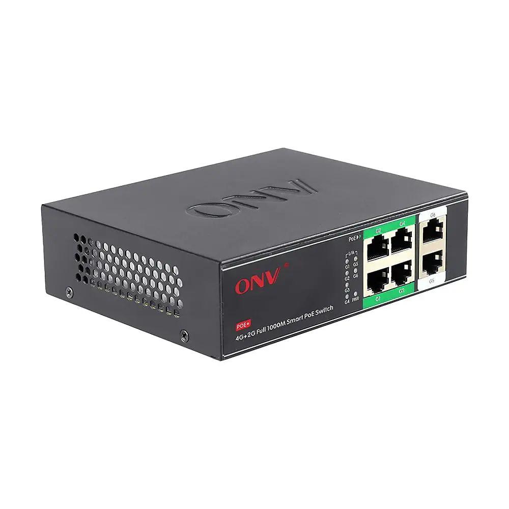 PoE-комутатор некерований гігабітний 6-портовий ONV-H3064PS з 4 портами PoE (73-00063) - фото 3