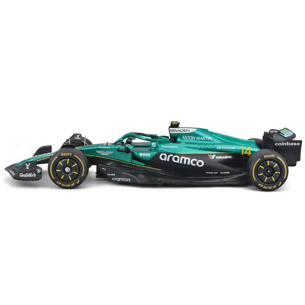Автомодель з фігуркою – ASTON MARTIN AMR25 (2025) (1:24) Bburago 18-28071 (#14) - фото 3