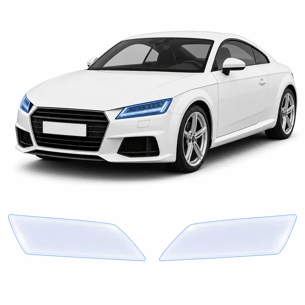 Антигравійна захисна бронеплівка за лекалами для Audi TT 8S 2014-2023 - оптика (фари та ПТФ)