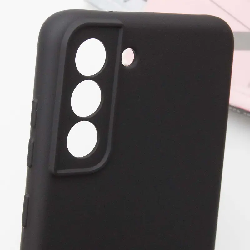 Чохол TPU Getman Liquid Silk Full Camera для Samsung Galaxy S21 FE Чорний / Black - фото 5