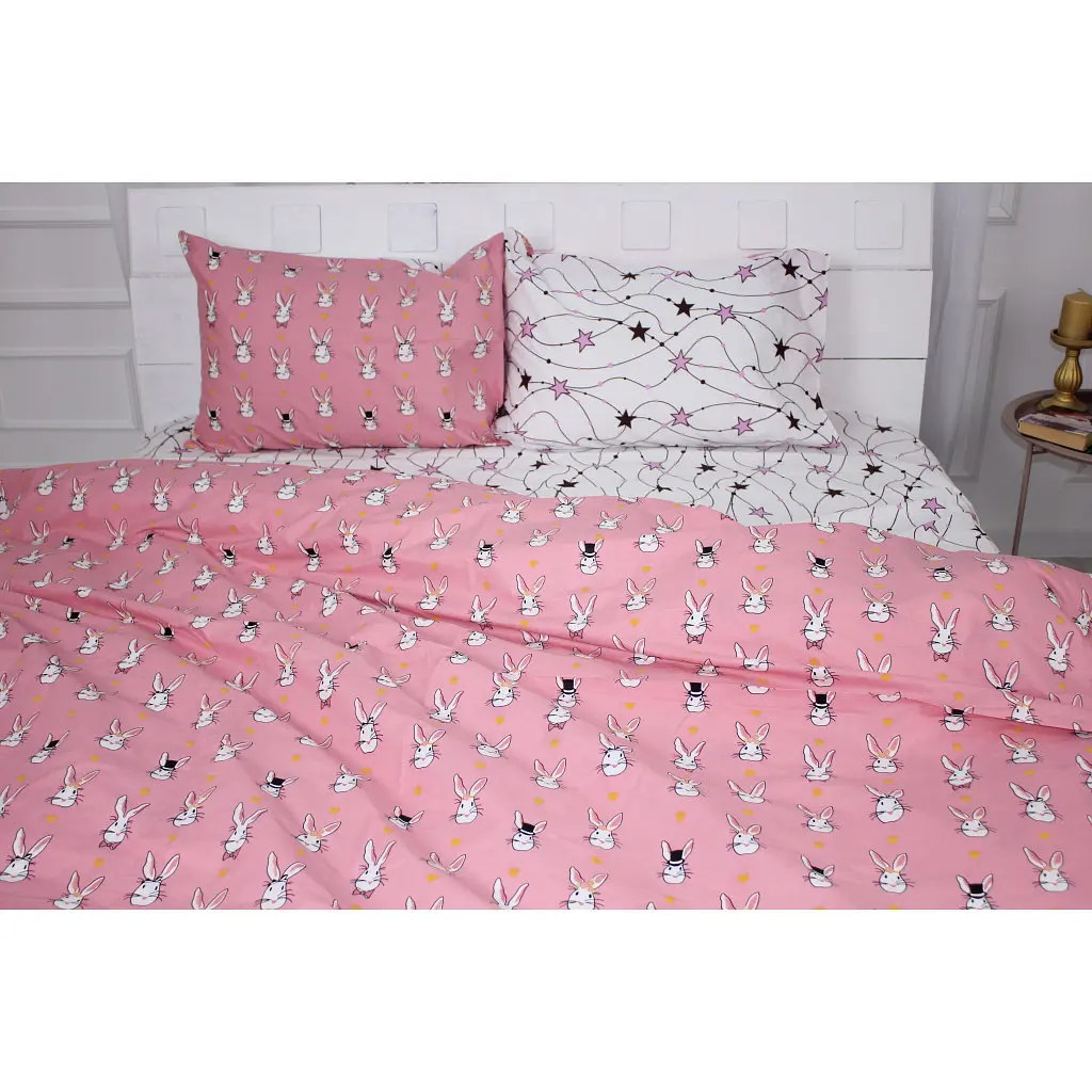 Постільна білизна MirSon Бязь 17-0528 Bunnies pink Дитячий (2200003671711) - фото 2