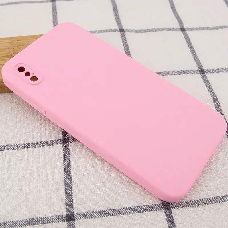 Чохол Silk Square Full Camera Protective (AA) NO LOGO для Apple iPhone XS Max (6.5") Рожевий / Light pink - фото 2