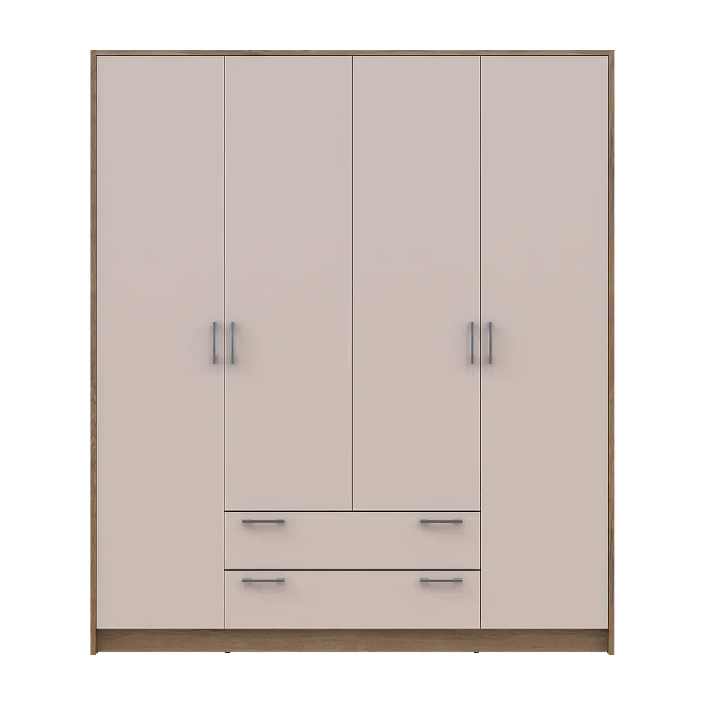 Шафа для одягу Doros Ронді Дуб Артизан/Кашемір 4ДСП 160х52х195 (80737825) - фото 4