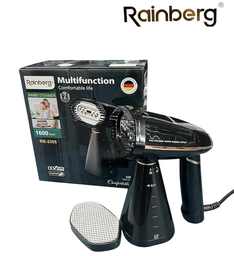 Відпарювач вертикальний для одягу Rainberg RB-2305 1600 Вт Пароочисник для штор і постільної білизни - фото 2