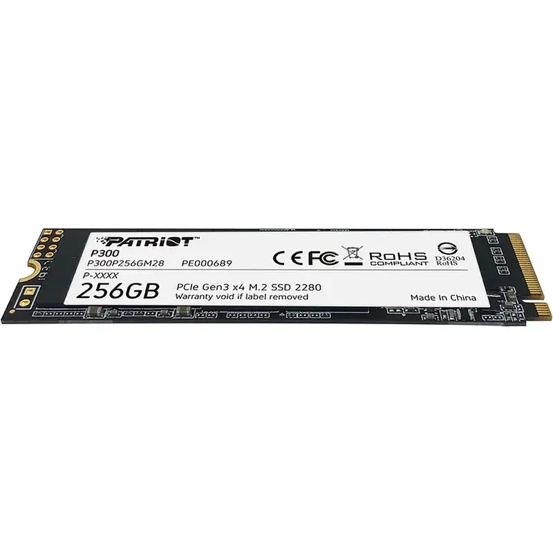 SSD внутрішні Patriot P300 256GB M.2 2280 NVMe PCIe 3.0 x4 (P300P256GM28) - фото 2