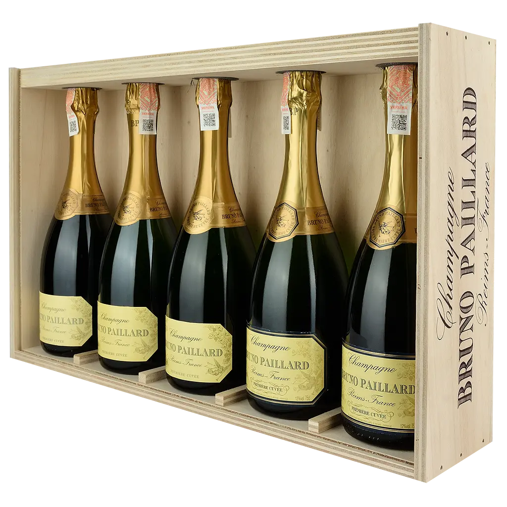 Шампанское Bruno Paillard Premiere Cuvee Brut Champagne Collection Old Degorgements, gift set, белое, экстра-брют, 3,75 л (5 шт. по 0,75 л) (Q7915) - фото 2