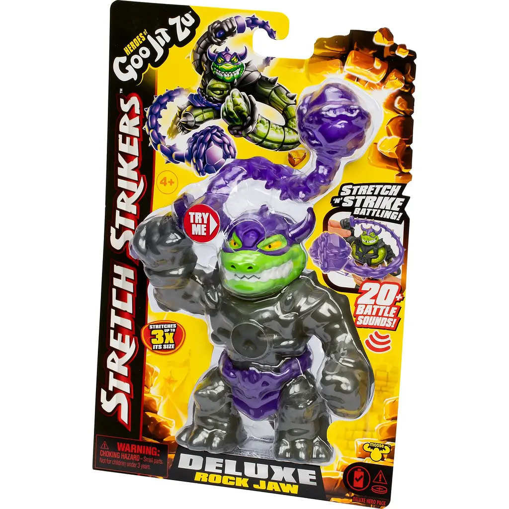 Растягивающаяся фигурка GooJitZu Heroes of Goo Jit Zu Stretch Strikers Deluxe Rock Jaw (123647) - фото 5