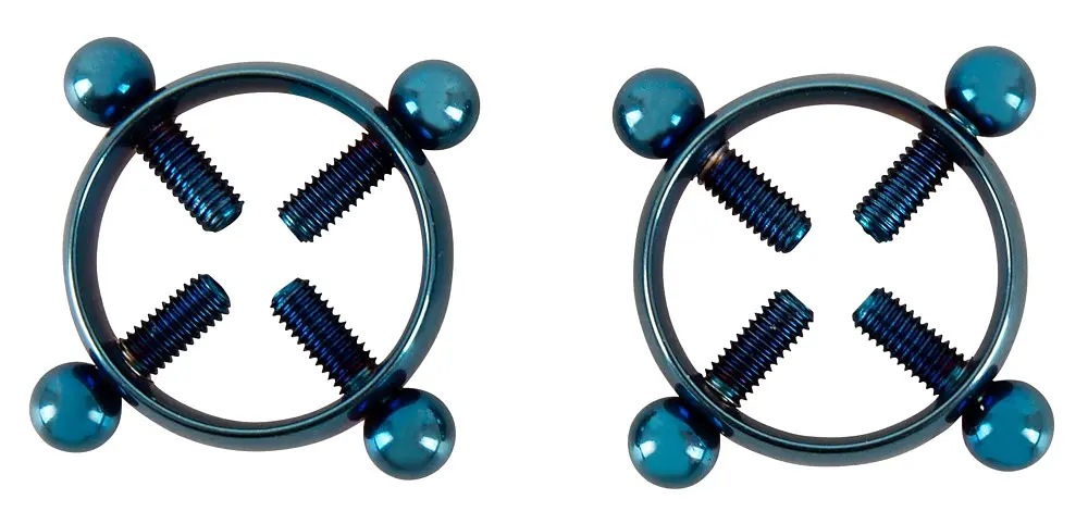 Затискачі для сосків Bad Kitty Nipple Jewellery синій - фото 2